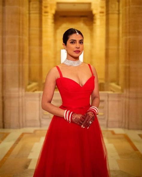 dior red dress|priyanka chopra red Dior dress.